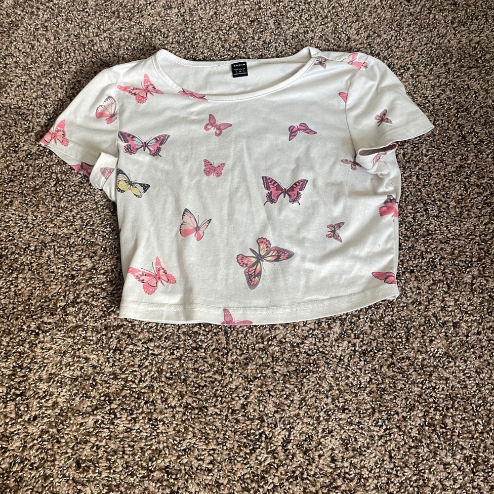 SHEIN size S butterfly crop top